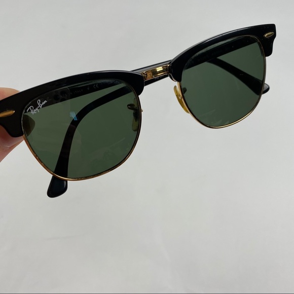 Ray-Ban Clubmasters RB3016 Black/Gold - Picture 3 of 10
